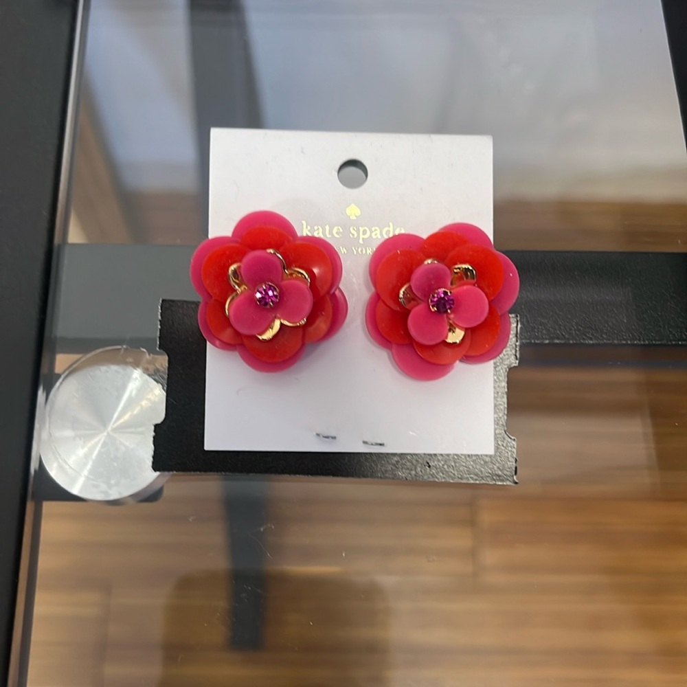 Kate Spade Red Flower Earrings